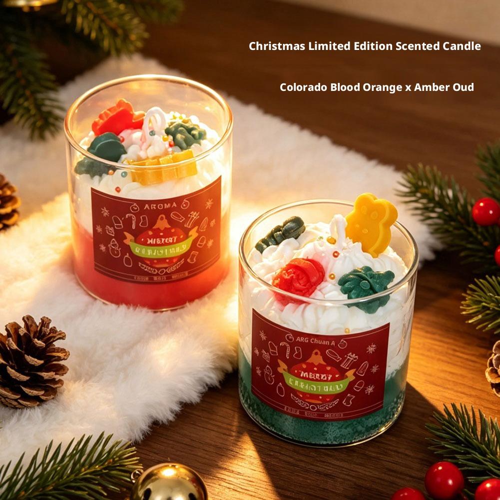 Soy Wax - Christmas Scented Candle Glass Cup Soy