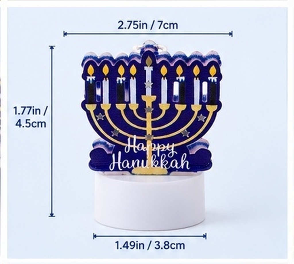Iron LED Flameless Hanukkah Ca - Paraffin Wax ulasan dan harga