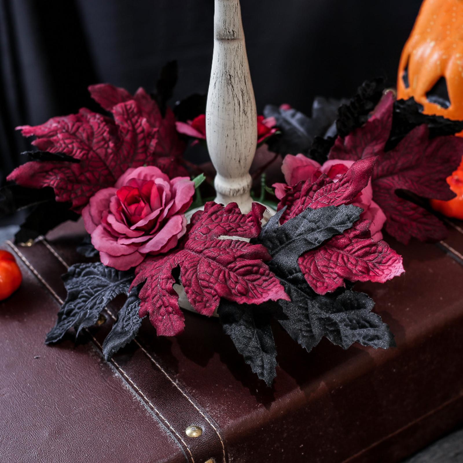 Dark Rose Halloween Wreath Sil - Silk Candle ulasan dan harga