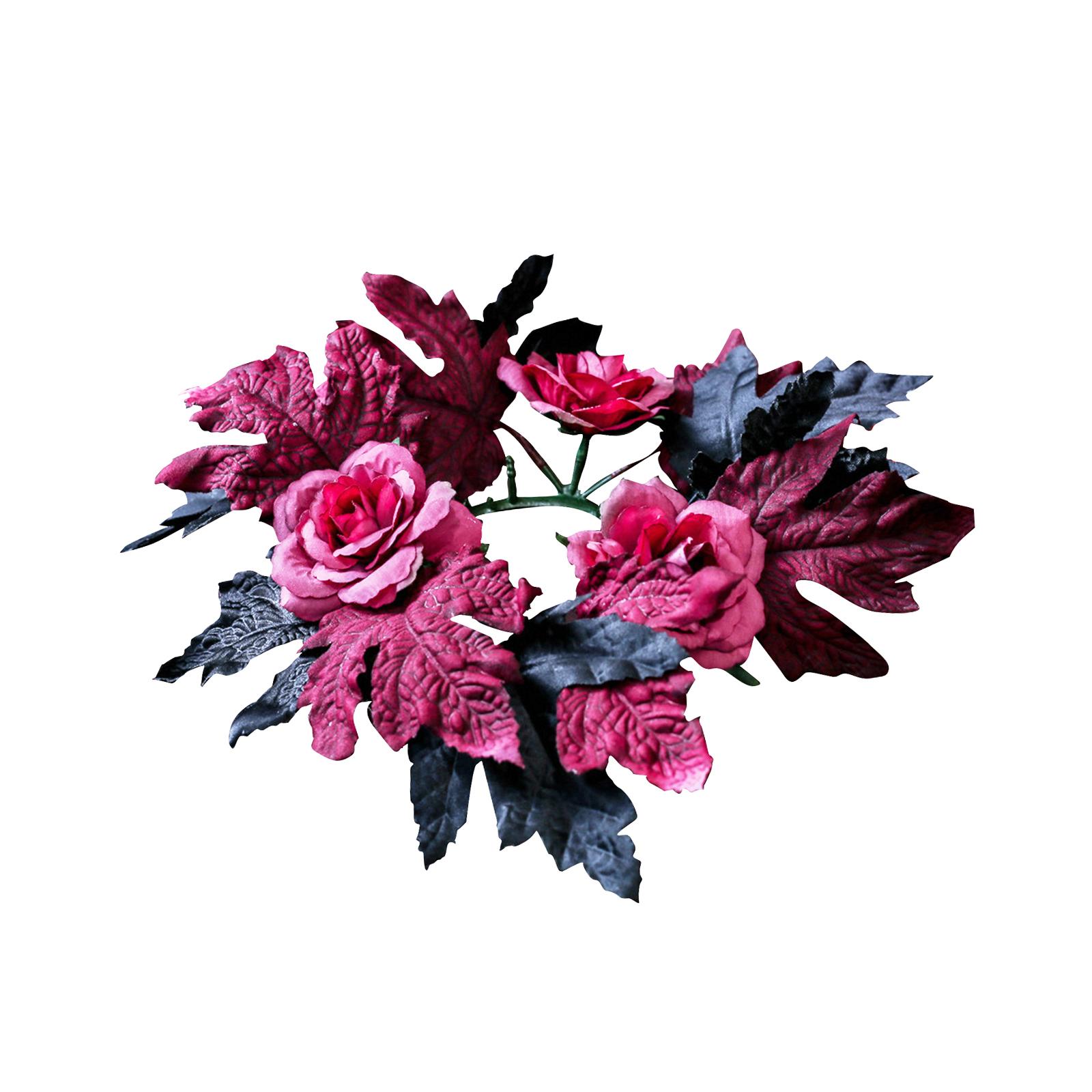 Dark Rose Halloween Wreath Sil - Silk Candle ulasan dan harga