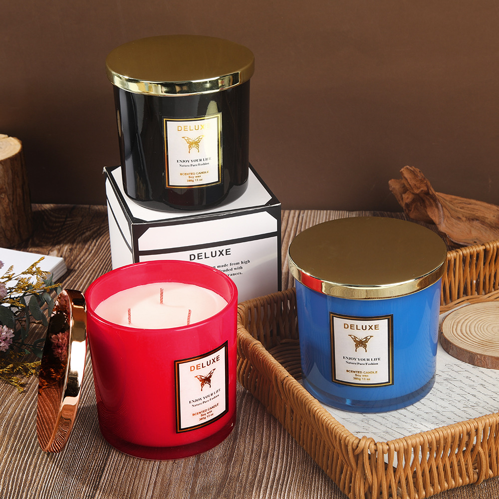 400G gold cover glass scented  - Candle Fragrance ulasan dan harga