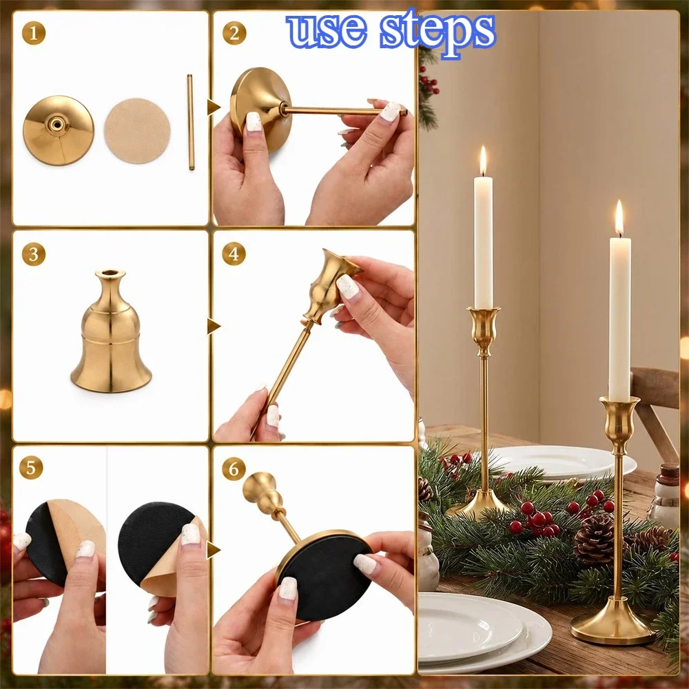 6 Sets Candle Holders Vintage  - Silk Candle ulasan dan harga