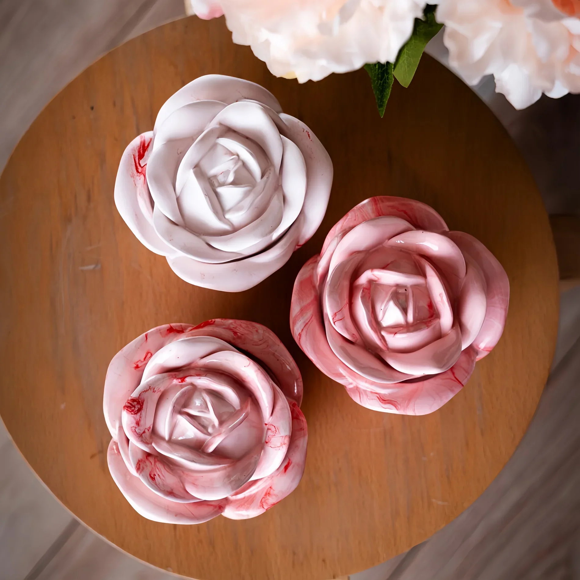 2-Piece Set Rose Shaped Silico - Candle Molds ulasan dan harga