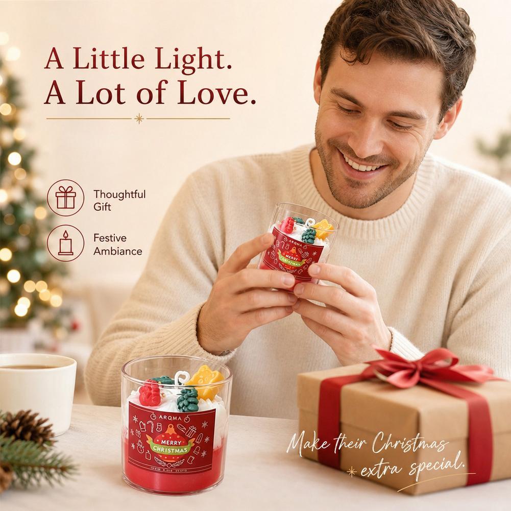 Christmas Scented Candle Glass - Soy Wax ulasan dan harga