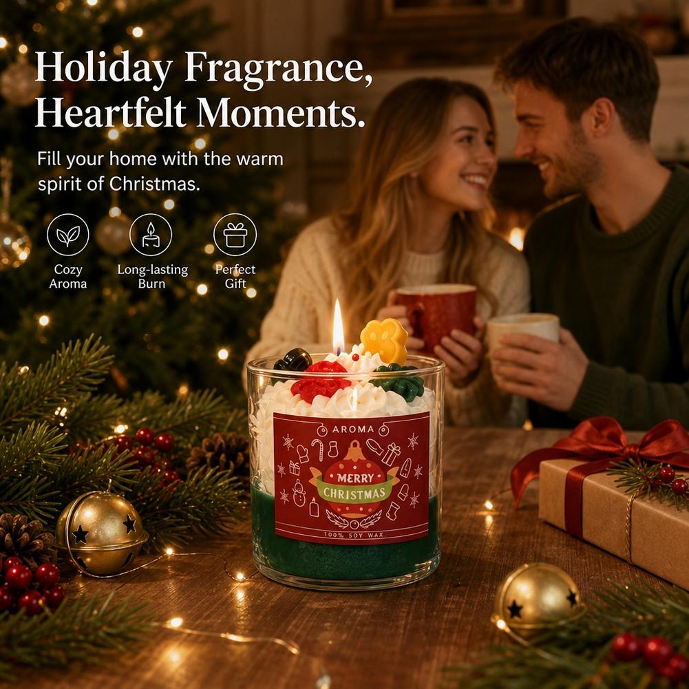 Christmas Scented Candle Glass - Soy Wax ulasan dan harga