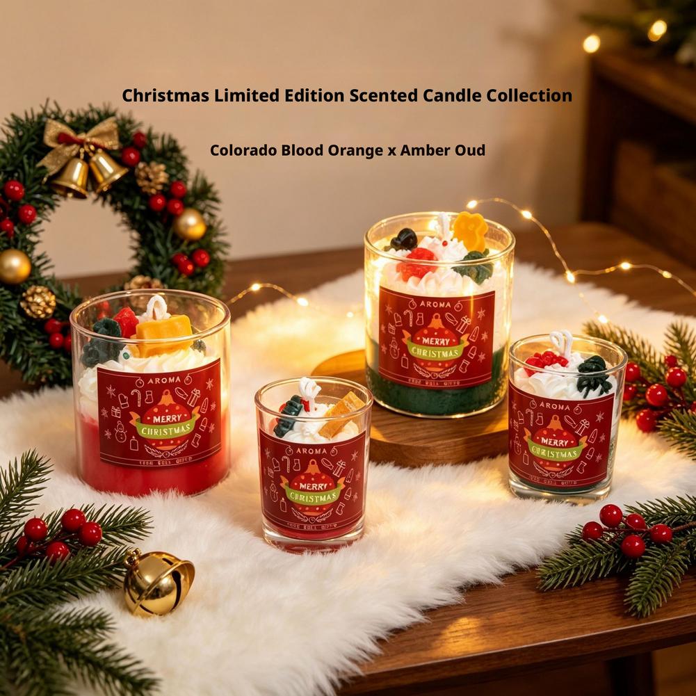Christmas Scented Candle Glass - Soy Wax ulasan dan harga