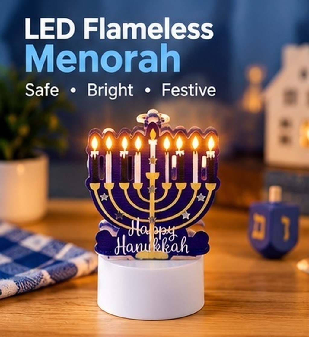 Iron LED Flameless Hanukkah Li - Paraffin Wax ulasan dan harga