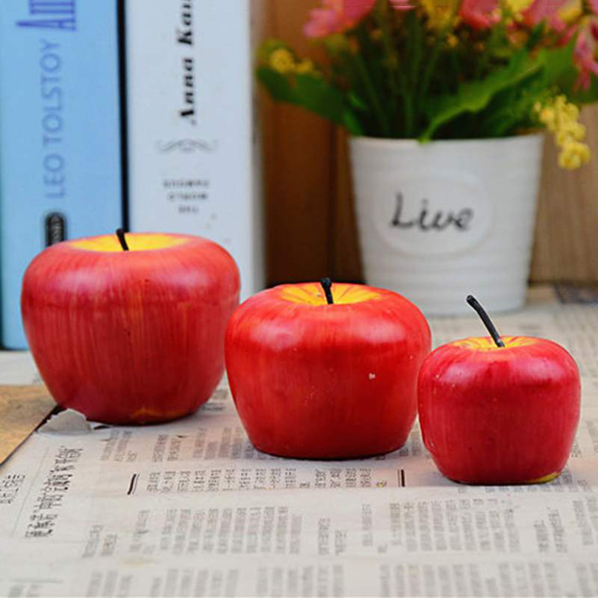 Medium Simulation Apple Candle - Soy Wax ulasan dan harga